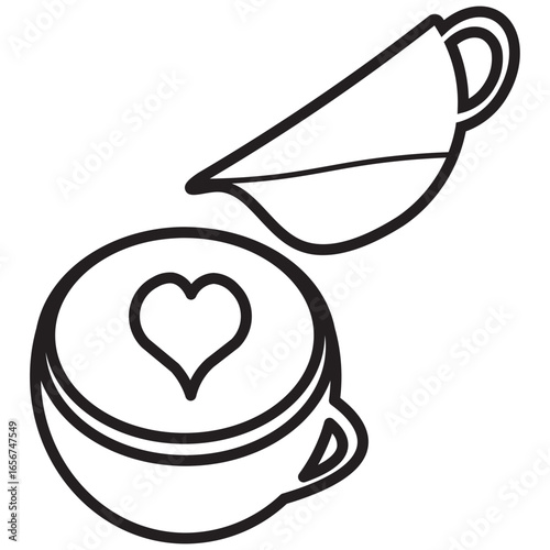 Coffee Culture icon set. Enjoying Coffee. Attributes for Brew and Drinking linear icons. Cezve, Cup, Coffee Machine, Beans, Packaging, Grinder, Café Table, etc. coffe line icon.