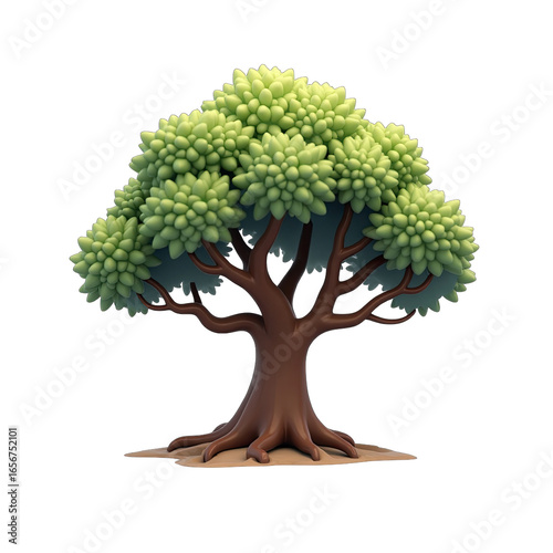 A stylized illustration of a cartoon tree.