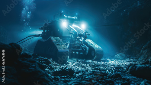 Wallpaper Mural Deep sea mining robot operating on ocean floor
 Torontodigital.ca