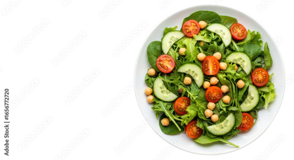 Isolated Fresh Green Salad in Bowl Isolated Fresh Green Salad in Bowl