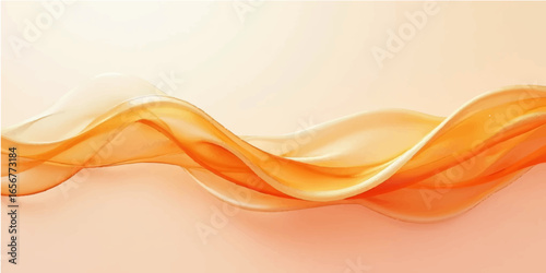 Abstract orange wave background with smooth flowing colourful design