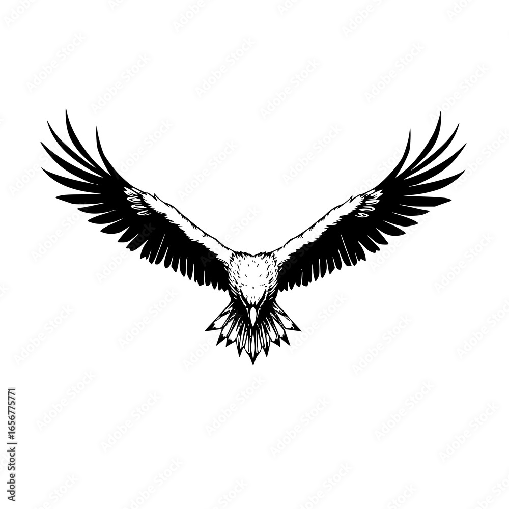 Fototapeta premium Majestic eagle vector illustration – perfect for logos, branding, t-shirts, and creative designs
