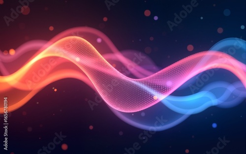 Vibrant Abstract Design With Glowing Elements Generative. High quality