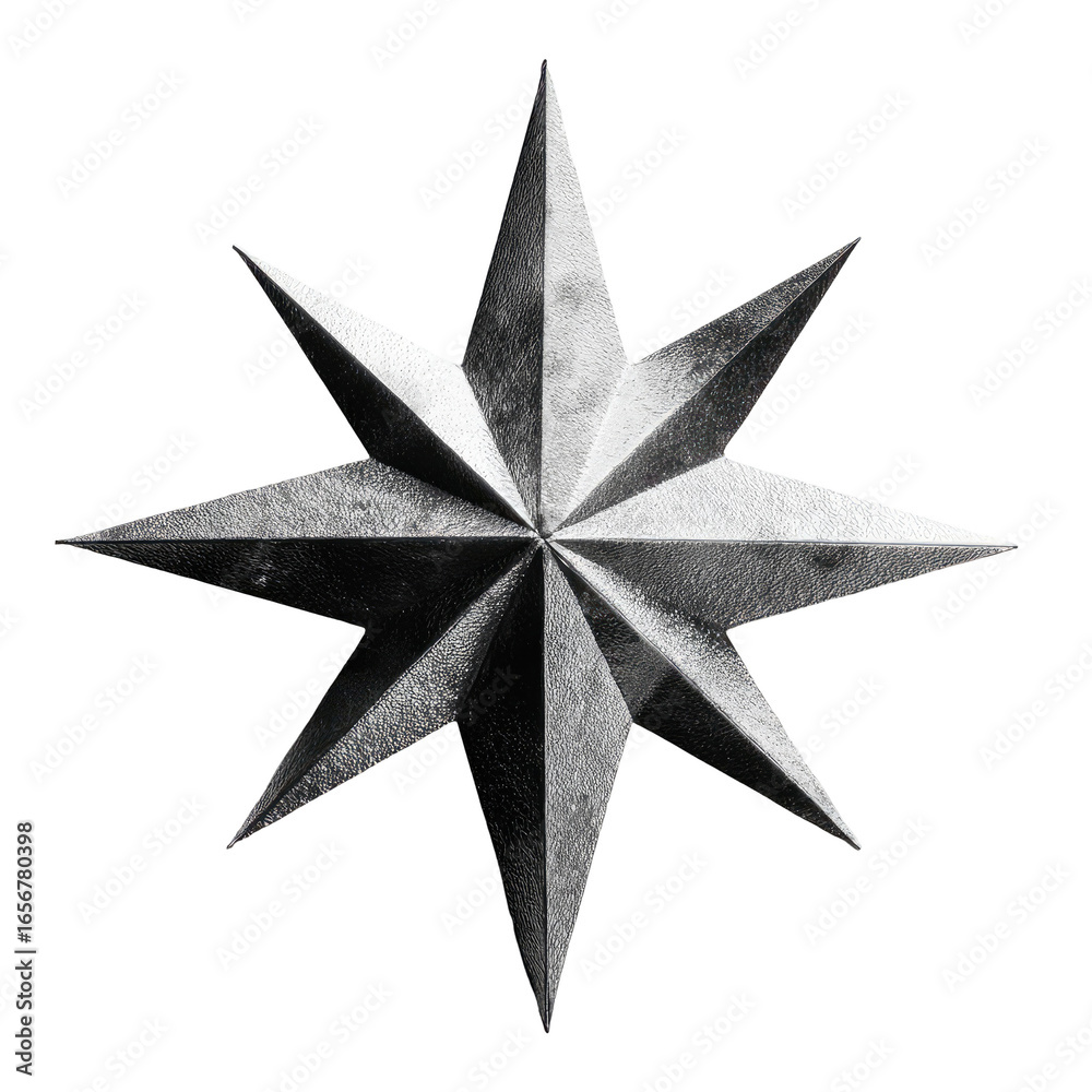 Obraz premium Detailed grayscale starburst, sharp points