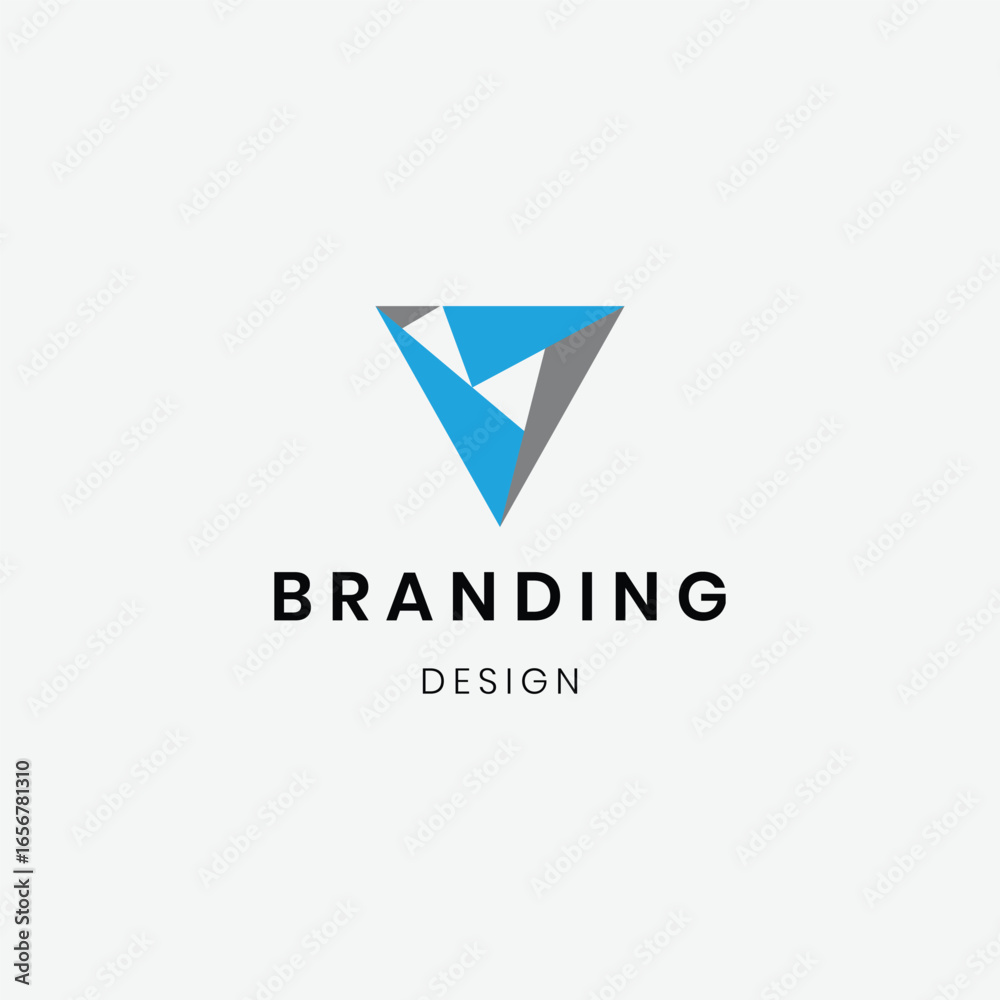 Modern geometric style letter Modern geometric style letter