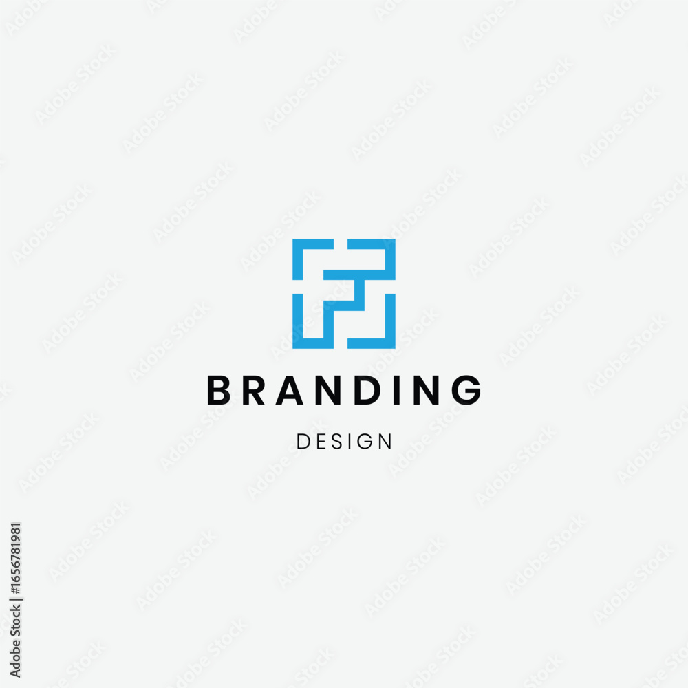 Modern geometric style letter Modern geometric style letter