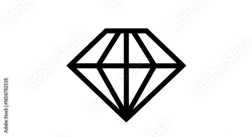 Jewel minimalist in a white background beautiful black and white
