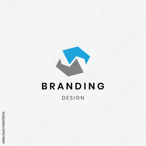 Free Download Modern geometric style letter 