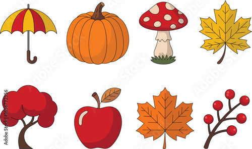 A Collection of Black and White Silhouette Illustrations of Various Mushroom Types