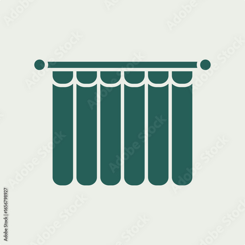 Curtain trendy useful vector Illustration design beautiful colorful background