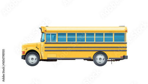 Side view of a yellow school bus (1)