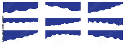 Border shape for website design. Abstract banner header and separator. Drops Separator Effects Collection For Flyer, Poster, App, Banner in eps 10.