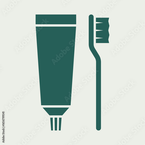 Tooth paste trendy useful vector Illustration design lovely colorful background