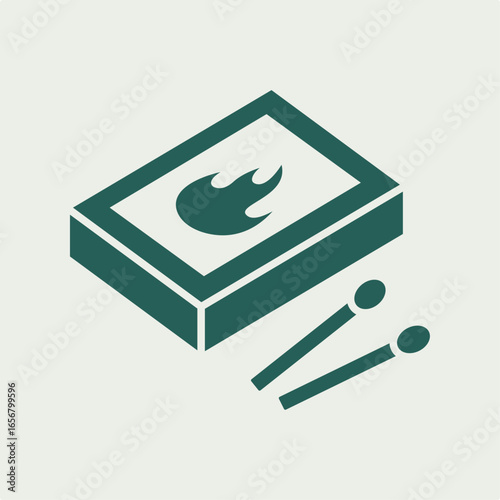 Matchstick trendy useful vector Illustration design lovely colorful background