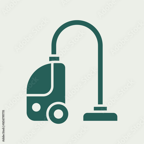 Upright Vacuum Cleaner Seat trendy useful vector Illustration design cute colorful background
