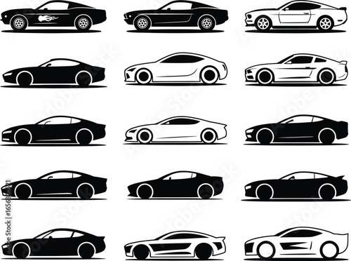 Automobile Collection: A sleek compilation of various automobile designs, showcasing a spectrum of styles and features, inviting exploration of automotive innovation and aesthetics.