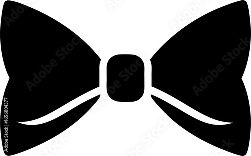 A Bow Tie Simple Graphic Symbol Clean Silhouette