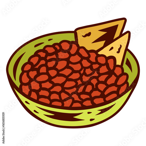 Beans color stroke food