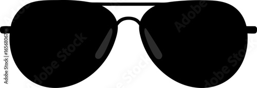A Pair of Aviator Sunglasses Clean Vector Silhouette
