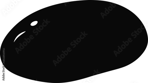 A Potato Minimalist Vector Silhouette Solid Black