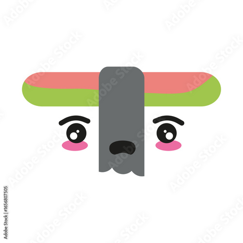 Disappointed kawaii face sushi nigiri