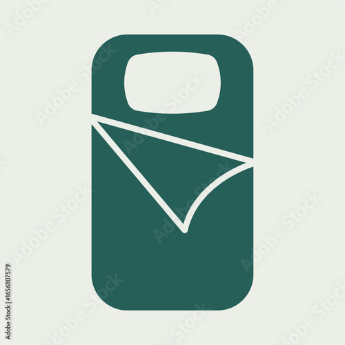 Compact Sleeping Bag trendy useful vector Illustration design handsome colorful background