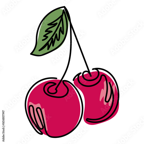 Food continuous line beetroot