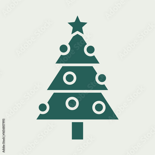 Xmas Tree trendy useful vector Illustration design attractive colorful background