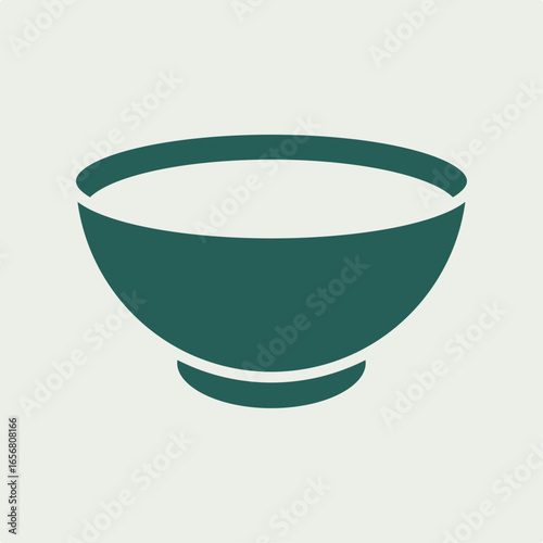 Empty Bowl trendy useful vector Illustration design pretty colorful background