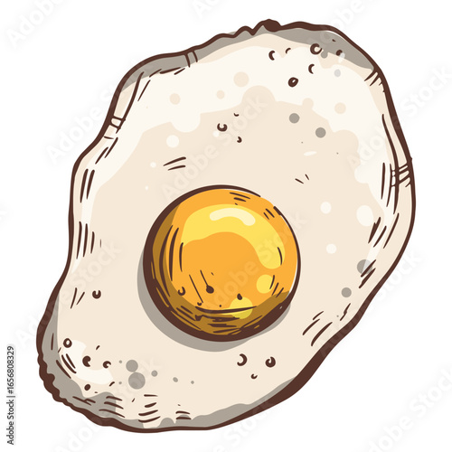 Fried egg illustration