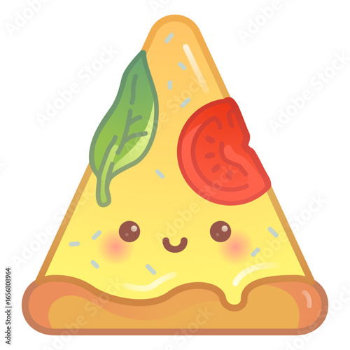 Happy pizza slice gradient