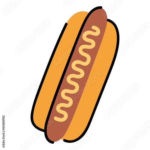Hot dog color stroke