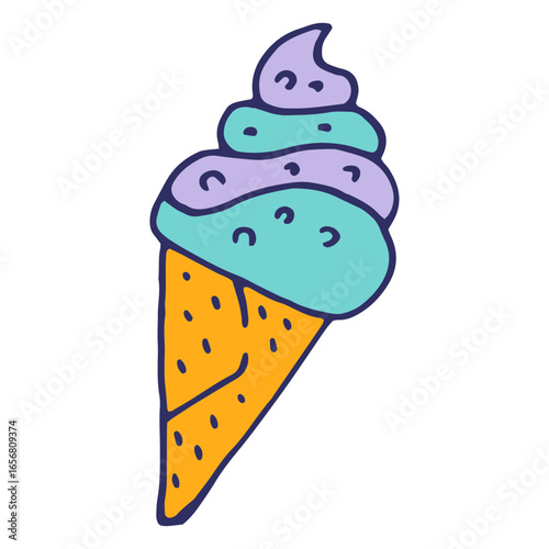 Ice cream cartoon illustration