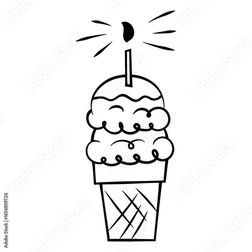 Ice cream stroke mid century