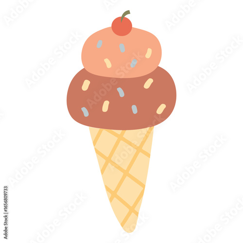 Ice cream sprinkles flat