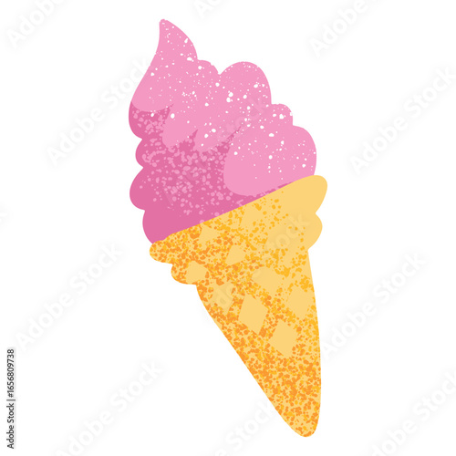 Ice cream summer textured icon