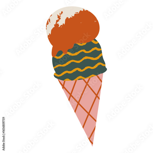 Icream cone textured