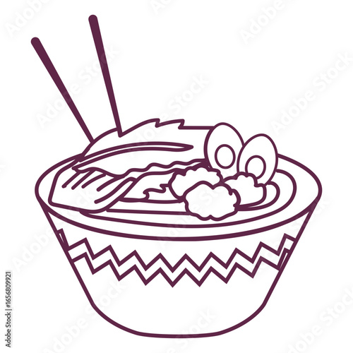 Japanese food ramen stroke