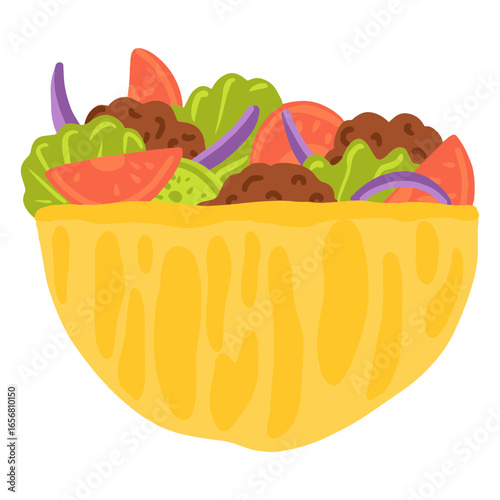 Kebab arabic food illustration