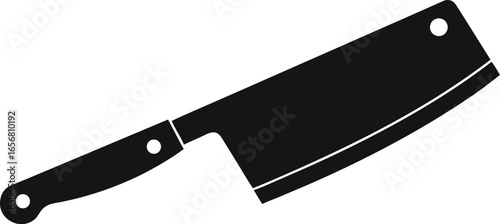 Cleaver Knife Icon Silhouette Vector Illustration