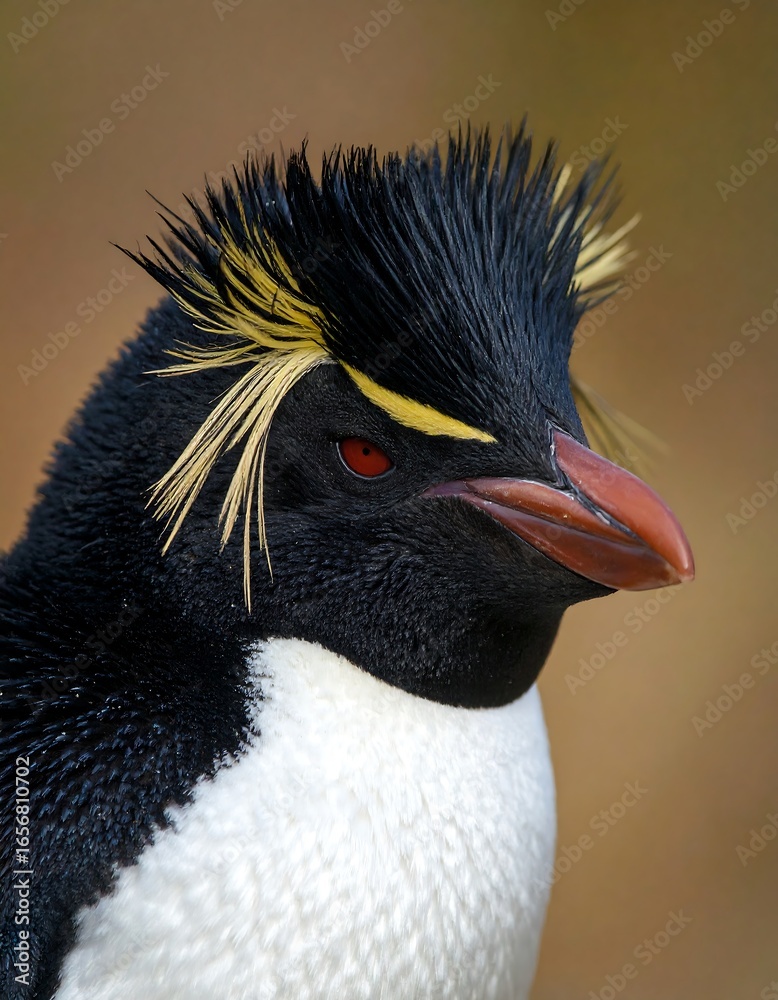 Naklejka premium Close-up of a penguin's head (1)