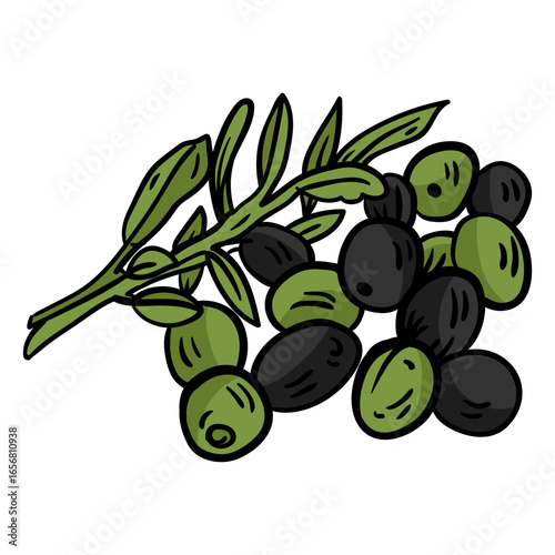 Olive branch leaf flat