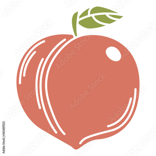 Peach cut out food