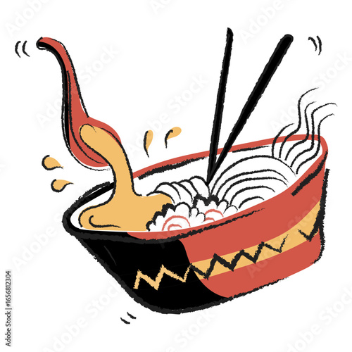 Ramen noodle ethnic food