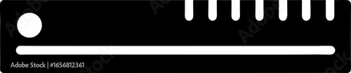 Ruler Straight Edge Icon Silhouette Vector Illustration
