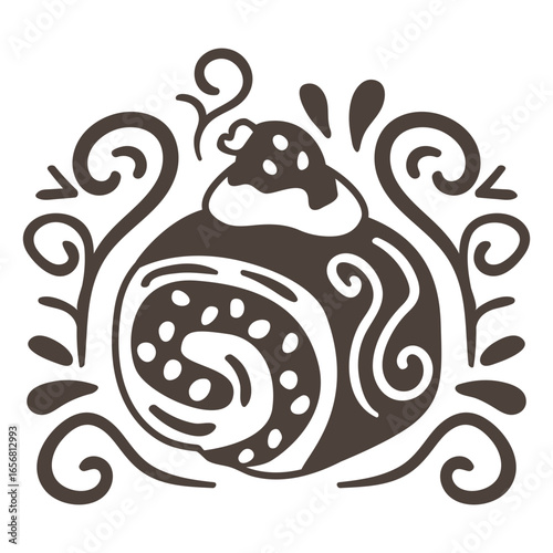 Round cake swirls cut out