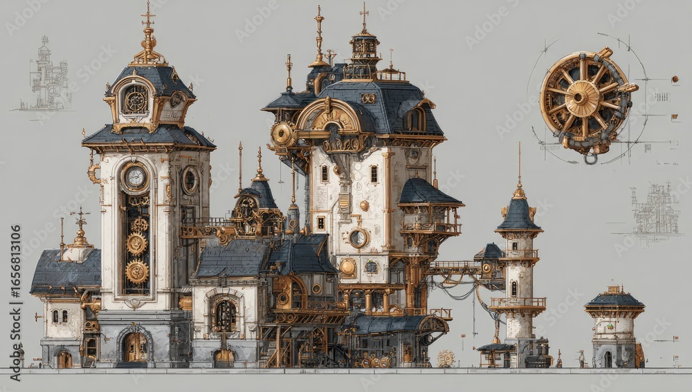 Obraz premium Chronoskeep A Clockwork Metropolis