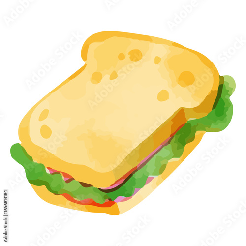 Sandwich with lettuce and tomatoes