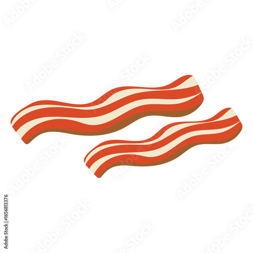 Simple bacon icon flat