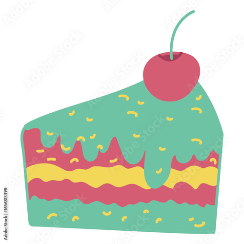 Slice cake pie